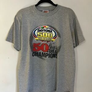 2008 NASCAR 50 years of Great Daytona 500 Champions gray t-shirt